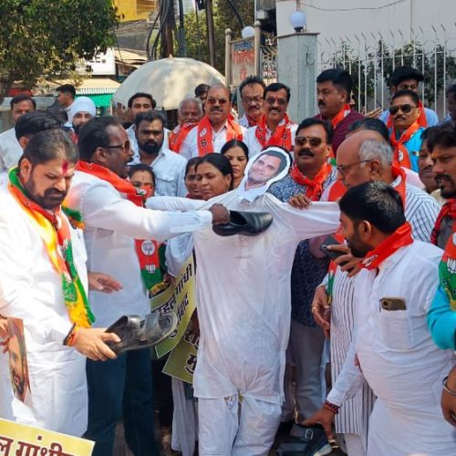 rahul gandhis modi not obc remarks protests erupt in marathwada