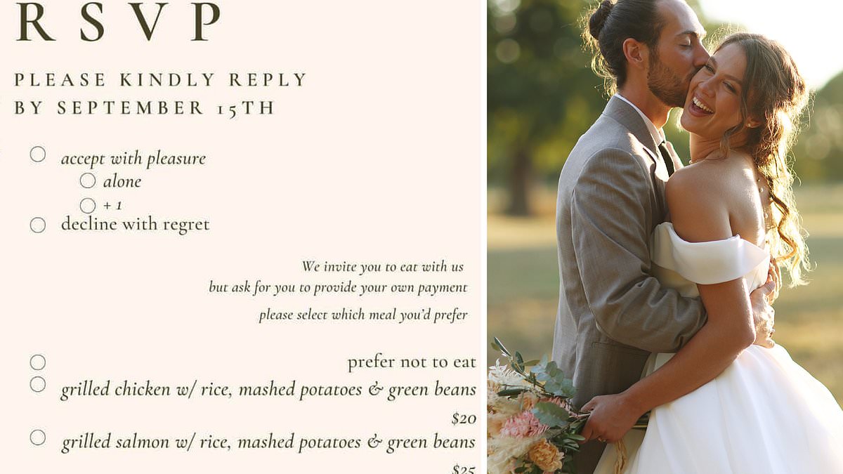 rude and tacky bride slammed over detail in wedding invite ridiculous