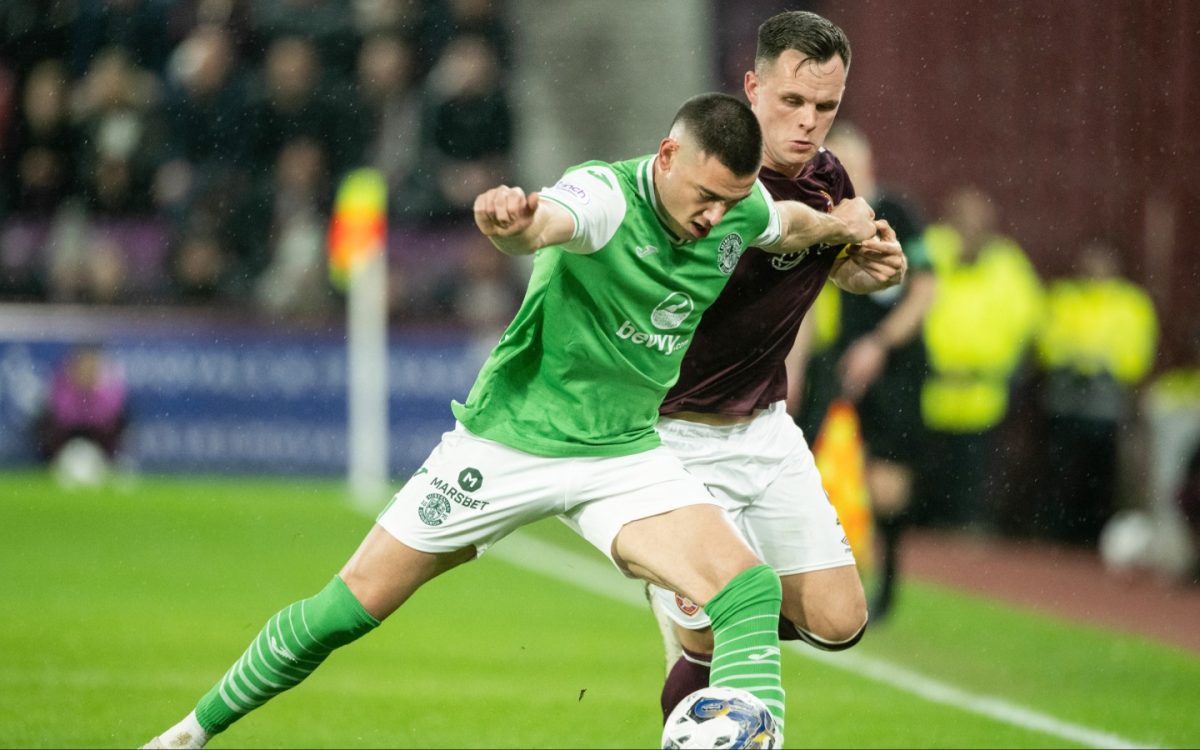 Lawrence Shankland scores from the spot as Hearts hit back to draw with Hibs
