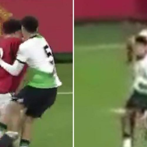 liverpool youngster handed lengthy ban after aiming a punch at man utd player